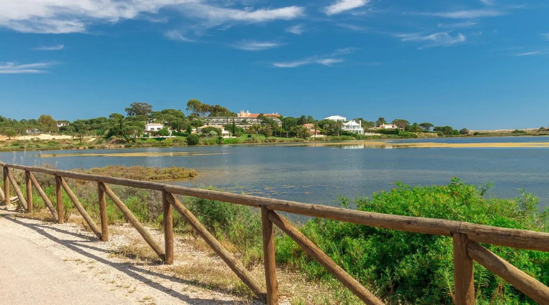 Sea and countryside landscape in Quinta do Lago, Algarve